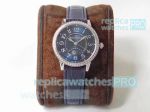 Swiss Jaeger-LeCoultre Rendez-Vous Replica Watch Diamond Bezel Blue Leather 34mm